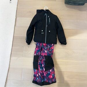 Ripzone Black Jacket and Colorful Snow Pants Set
